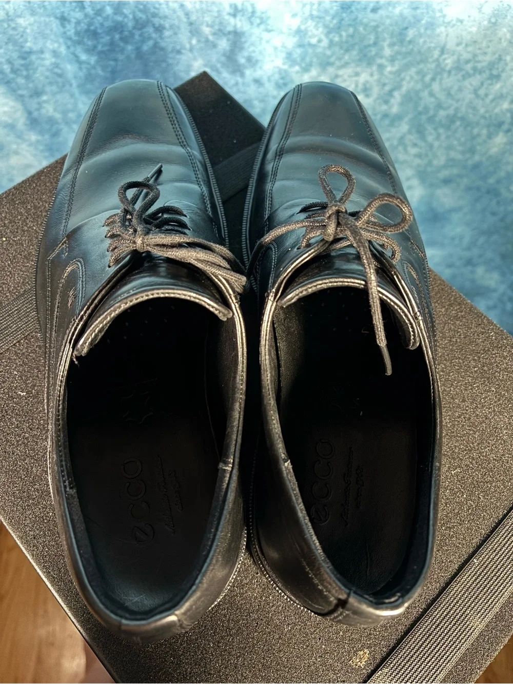 ECCO Black Leather Comfort Dress Shoes – Men’s 9–9.5 (EU 43)